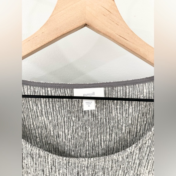 J. Jill Pure Jill Linen Blend Split Hem Tunic Gray Size XL - Picture 4 of 5